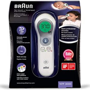 BRAUN NTF 3000 NO TOUCH PLUS + FOREHEAD DIGITAL THERMOMETER