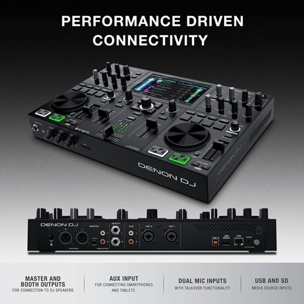 Denon DJ PRIME GO ? Portable DJ Set / Smart DJ Console with 2 Decks, WIFI Streaming, 7-Inch HD Touchscreen and Rechargeable Battery - Image 5