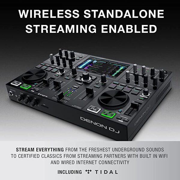 Denon DJ PRIME GO ? Portable DJ Set / Smart DJ Console with 2 Decks, WIFI Streaming, 7-Inch HD Touchscreen and Rechargeable Battery - Image 3