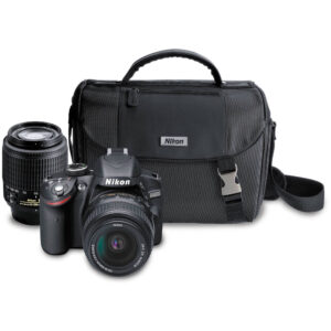NIKON D3200 DSLR CAMERA WITH 18-55MM AND 55-200MM LENSES (BLACK)
